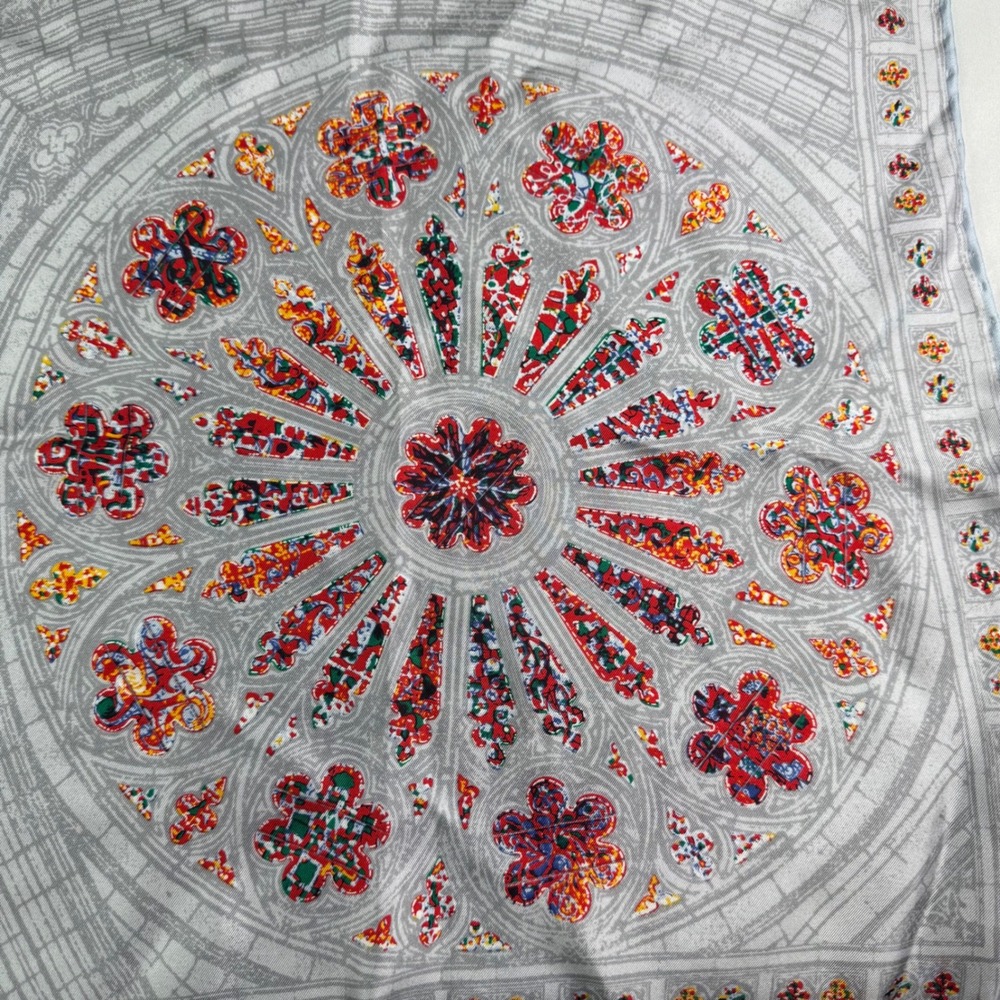 Sacred Silks Washington National Cathedral Stained Glass Rose Window Silk Scarf